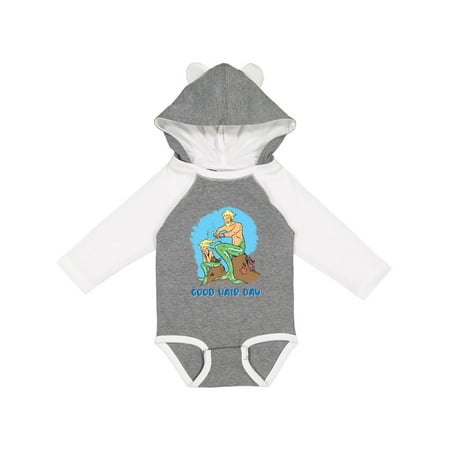 

Inktastic Mer Dad and Daughter Good Hair Day Braiding Beautiful Blond Hair Boys or Girls Long Sleeve Baby Bodysuit