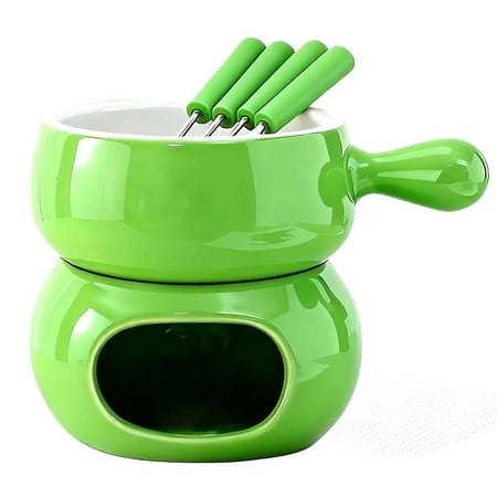 Lttoisl Ceramic Chocolate Fondue Set, 10 oz Capacity, Keeps Chocolate Warm Perfectly for Dipping, Ideal for Romantic Evenings and Dessert Parties