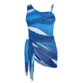 thumbnail image 6 of POLERO Girls' One-Piece Swimsuit with Mesh Cover Up Skirt - Cute Blue Shark Print Quick-Dry Swimwear for Beach & Pool Vacation, 7-18 Years, 6 of 10