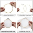 thumbnail image 4 of Uxcell 6 Pcs 7" Embroidery Hoops Adjustable Round Bamboo Circle Cross Stitch Hoop Ring for Art Craft Handy Sewing Needlework DIY Decoration, 4 of 6