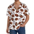 thumbnail image 1 of Balery Football Camisa Casual de Manga Corta con Botones para Hombre, Texturizada, Estilo Cubano, para Playa, Verano-3X-Large, 1 of 5