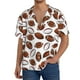 thumbnail image 1 of Fotbe Football Camisa Estampada de Manga Corta para Hombre, Casual de Verano, Estilo Playero, Sin Arrugas-Small, 1 of 5
