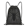 thumbnail image 1 of Fotbe Black Spider On Web 1 Bolsa Mochila con Cordón Estampada, Bolsa de Gimnasio Deportiva, Bolsa Cinch, Bolsa con Cordón para Hombres y Mujeres-Small, 1 of 6