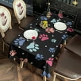 thumbnail image 6 of Black Dog Paw Footprint Rectangle Tablecloth 60"x102",Waterproof Polyester Rectangle Table Cloth, Wipeable Spillproof Polyester Tablecloth for Dining, Camping, Indoor and Outdoor, 6 of 6