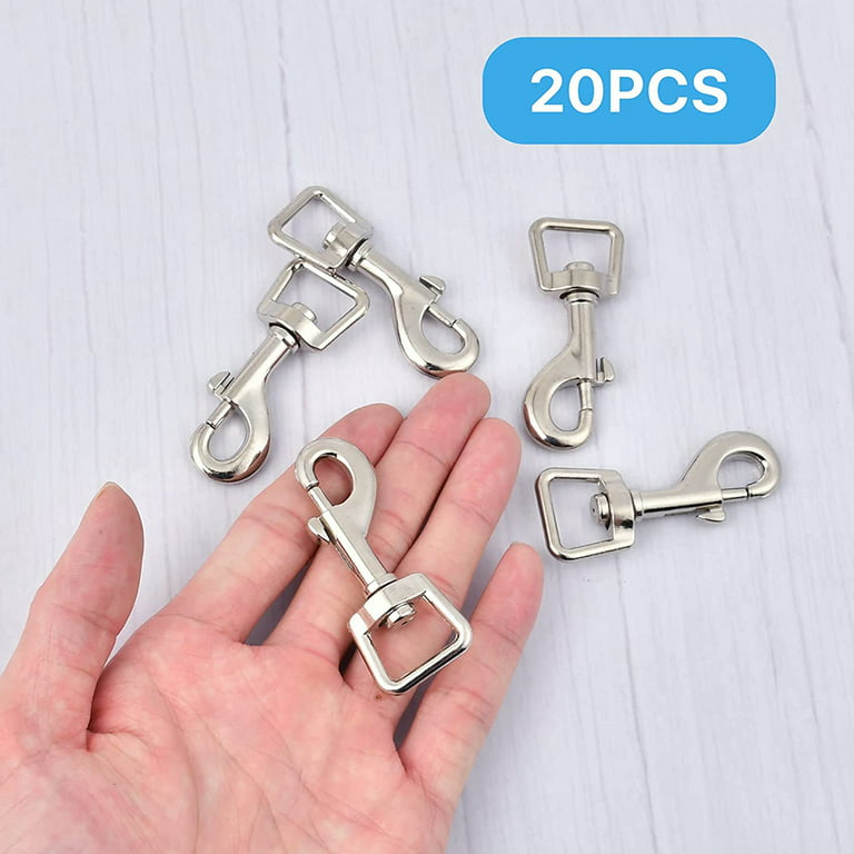 20Pc Snap Hooks for Dog Leash Collar Linking, Heavy Duty Swivel Clasp Eye Buckle  Trigger for Spring Pet Buckle 