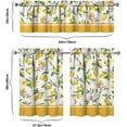 thumbnail image 2 of Lemon Kitchen Curtain Valance 3 Piece Set,Lemon Floral Yellow Spring Summer Kitchen Decor for Home Interior Decor,Farmhouse Kitchen Curtains and Valance Set Short Curtain Sink Window Decor 36 Inch, 2 of 6