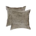 thumbnail image 1 of Oreiller en Cuir de Vachette Neutre Naturel Turin / Lot de 2 / 18"x18 Pouces, 1 of 3