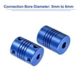 thumbnail image 4 of 5Pcs 5mm to 6mm Aluminum Alloy Shaft Coupling L25xD19 Flexible Coupler with Screws for Motors,Blue, 4 of 6