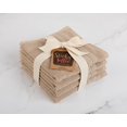 thumbnail image 5 of Sticky Toffee Terry Cotton Washcloths Set for Bathroom, 4 Pack, Soft and Absorbent, Face Cloths, Fingertip Towels, 500 GSM, 13 in x 13 in, Tan, 5 of 6
