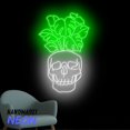 thumbnail image 2 of Handmadetneonsign Monstera Skull Neon Sign, Monstera Plant Led Sign, Plant Lover Wall Decor, Monstera Leaf Art Sign 79265, 2 of 5