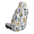 thumbnail image 2 of Wukai Winter Forest Animals Full Set Car Seat Covers with Soft Padding Universal Auto Front Seats Protector and Cushion Mat, 2 of 5