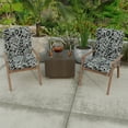 thumbnail image 2 of Jordan Manufacturing 44" x 21" Halsey Shadow Black Floral Rectangular Outdoor Chair Cushion with Ties and Hanger Loop, 2 of 12