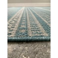 thumbnail image 4 of Benissimo Contemporary Indoor / Outdoor Area Rug STRIPES Collection I 6x9 I Turquoise, 4 of 6
