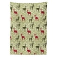 thumbnail image 3 of Ambesonne Deer Tablecloth Rectangular Table Cover, Damask Pattern, 52"x70", Olive Green Pale Green, 3 of 4