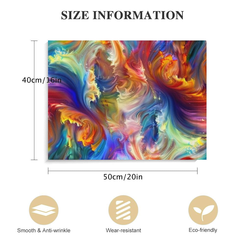 QZHH Abstract Colorful Wall Art Rainbow Canvas Wall Decor Bright Multicolor Color Blocks Splash Picture Art Modern Contemporary Prints Painting Artwork for Home Living Room Office Decoration