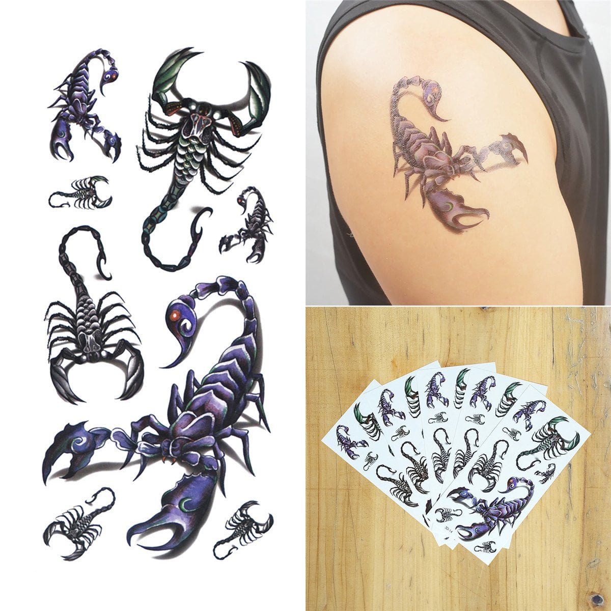 100Pcs Wholesales Temporary Tattoo Sticker Flower 3D Butterfly Lip Rose  Necklace Insect Scorpion Neck Body Women Man Tatoo - AliExpress