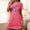 Hot Pink, variant on Mefallenssiah Women'S Oversized Short Nightgown Fashion Chest Print Short Sleeve Nightdress