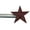 Red, variant on Urbanest Blue Star Curtain Rod, 3/4", 28"-48"