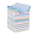 thumbnail image 1 of Pa?o de limpieza de microfibra REGALWOVEN, paquete de 12, trapos altamente absorbentes sin pelusa, toallas de limpieza reutilizables y lavables, tama?o múltiple de 10" x 10", 1 of 1