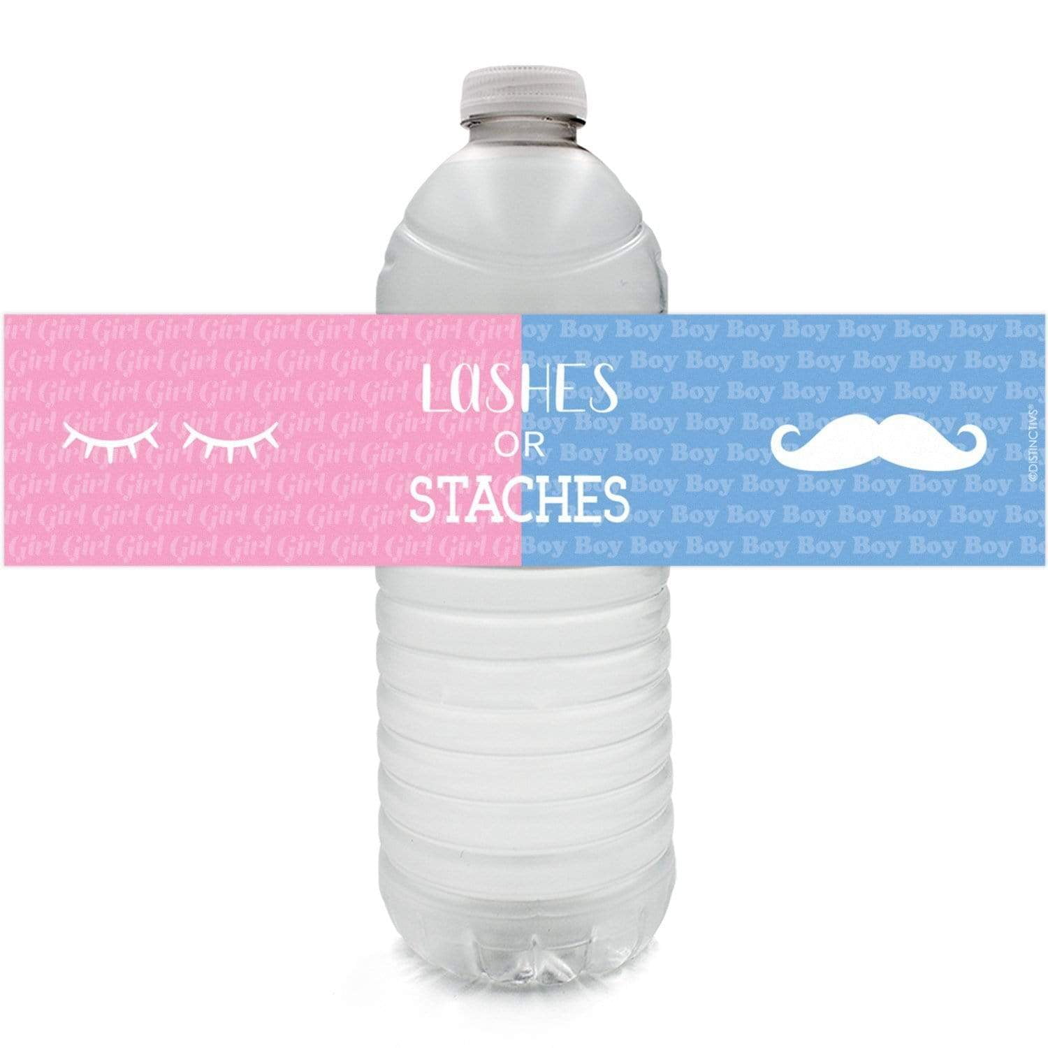 Team Lashes & Team Staches Gender Reveal Baby Shower Can Coolers