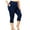 B-Blue, variant on Nausy Yoga Capri Plus Size Leggings for Women with Pockets Tummy Control High Waist Workout Yoga Pants