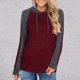 thumbnail image 2 of Sudadera de bloque de color con cordones y capucha de manga larga informal suelta a la moda para mujer Pompotops gfhjh23147, 2 of 5