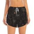 thumbnail image 2 of Balery Starry Night Black Sheep Pantalones cortos deportivos para mujer con forro y dos bolsillos, elásticos, para entrenamiento, gimnasio, yoga-Small, 2 of 7