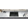 thumbnail image 7 of Ruvati RVG1345BK 33" x 22" epiGranite Drop-in Kitchen Sink - Midnight Black, 7 of 7