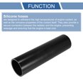thumbnail image 4 of Unique Bargains 1 Pcs 300mm 11.81" Length 0 Degree Blue Car Silicone Hose Coolant Hose Universal Black 70mm 2.76" ID, 4 of 7