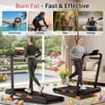 thumbnail image 5 of SONITU Powerful 2.5HP Walking Pad with 15% Incline & Handle, 6.3MPH Foldable Treadmill for Home, Compact Design with LED Display, Supports 300Lbs, 5 of 13