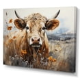 thumbnail image 2 of Designart "Cow In The pasture III" Animals Canvas Art Print, 2 of 5