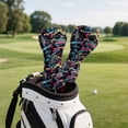 thumbnail image 4 of Uorisanigo Golf Club Head Covers for Fairway Woods, Drivers and Hybrid PU Leather Headcover, 3 PCS Set Funny Skull Print Headcovers for Club Protective, Wrinkle-Resistant Accessories, 4 of 7