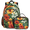 Multicolour 4, variant on Gothic Skull Floral Backpack with Lunch Box Sugar Skull Flower Lightweight Large Travel Work Laptop Backpacks Set Casual Daypacks