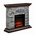 thumbnail image 3 of FESTIVO 40 in. Faux Stone Freestanding Electric Fireplace - 40" in Width Grey, 3 of 5