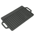 thumbnail image 3 of Cast Iron Griddle Grill Pan Stove Top Griddle Griddle Pan Grill Griddle Household Cast Iron Teppanyaki Plate Thickened Rectangular Double Sided Barbecue Grill 46x23CM, 3 of 8