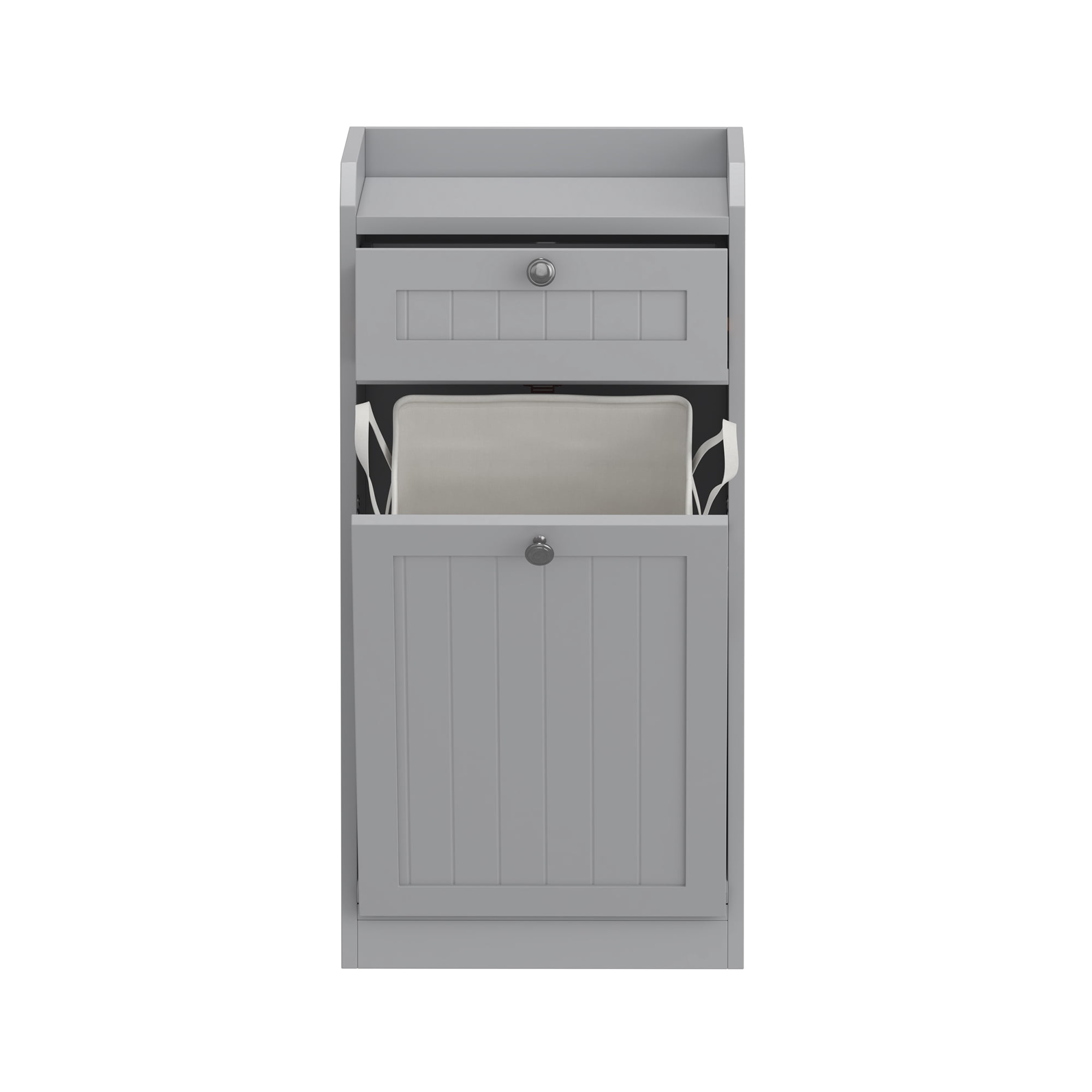 Kitchen Tilt Out Cabinet Bathroom Laundry Cabinet with Drawer ,Storage Cabinet for Bathroom, Kitchen and Bedroom Storage Cabinets,Gray