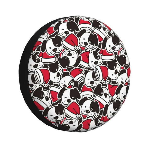 Balery Cute Dog Cubiertas para Neumáticos - Protector Resistente para Neumáticos de Camioneta, SUV, Remolque, Camper y RV-17 inch