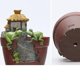 thumbnail image 3 of 1 maceta de resina para plantas suculentas, maceta para flores, decoración artesanal para el jardín del hogar ~ diseño de rana Cola Maceta, 3 of 8