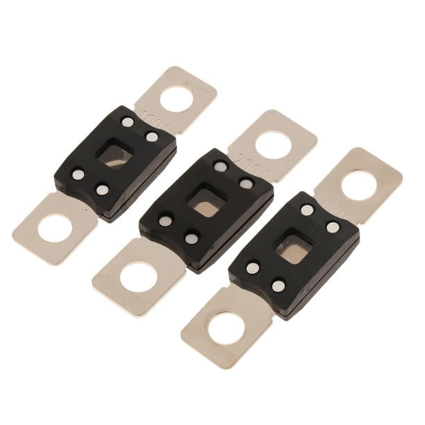 Fusible de aleación MEGA con soporte para bloque de fusibles, fusible plano de 32 V, fusible de cuchilla automotriz, repuesto de montaje con perno de alta corriente, atornillado. 100A 200A 250A
