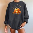 thumbnail image 1 of Meichang T-Shirts de l'Action de Grâce pour Femmes Chandails en Molleton Graphiques Citrouille Merci Chandails en Molleton à Manches Longues Col Rond Surdimensionnés, 1 of 4