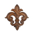 thumbnail image 6 of DecMode Brown Wooden Carved Fleur De Lis Wall Decor, 6 of 9
