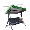 thumbnail image 4 of Toldo para silla columpio, impermeable, tela Oxford, cubierta superior, columpio para exteriores, cubierta para lluvia, verde, 164x114x15cm Advancent HA005485-04, 4 of 6