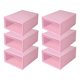 thumbnail image 3 of 6-Piece Candy Color Shoe Box, Transparent Plastic Shoe Storage Pink, 3 of 4
