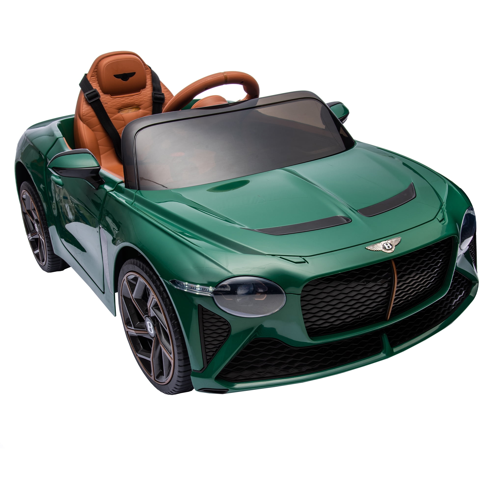 CIPACHO 12 V Licensed Bentley Mulsanne Kids Electric Ride On Cars 4 Wheels Battery Powered Sports Car Toy, Parents Control, Sound System, LED Headlights, Green CIPACHO 12 V Licensed Bentley Mulsanne Kids Electric Ride On Cars 4 Wheels Battery Powered Sports Car Toy, Parents Control, Sound System, LED Headlights, Green