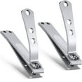 thumbnail image 1 of 2 Pieces Straight Edge Toenail Clippers, Nail Clipper Set, Strong Toenail Clippers, Large Wide Jaw Fingernail Toenail Clippers for Thick Nails Fingernail and Toenail Clipper for Men, 1 of 6