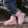 thumbnail image 2 of Boys Kids Platform Non Slip Snow Boots Winter Warm Fleece Lined Waterproof Thick Sole Mid Calf Booties, 2 of 9