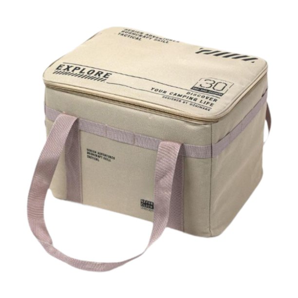 Bolsa de almacenamiento de campamento Linterna de campamento Bolsa de transporte para jardín de viajes de barbacoa Beige
