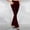 03 Wine, variant on Weiqiqre Women's Stretch Work Pants Business Casual Flare Pants Ribbed Seamless Workout High Waist Bell Bottoms Pants