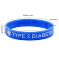 thumbnail image 2 of TYPE 2 Awareness Silicone Wristband Alert Bracelet for Men Women Health, 2 of 7