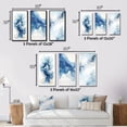thumbnail image 4 of Designart "Ethereal Bliss Blue Watercolor II" Abstract Painting Framed Wall Art Set Of 3 - Gold Modern Frame Canvas Set For Living Room Decor, 4 of 6
